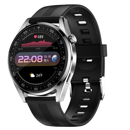 SmartFit Pro Unisex E20 Smartwatch with digital display showing time, heart rate, weather