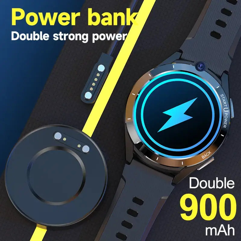 Black Smartwatch 1.6 Inch Touch Screen Z40 with Large Memory and Charging Power Bank