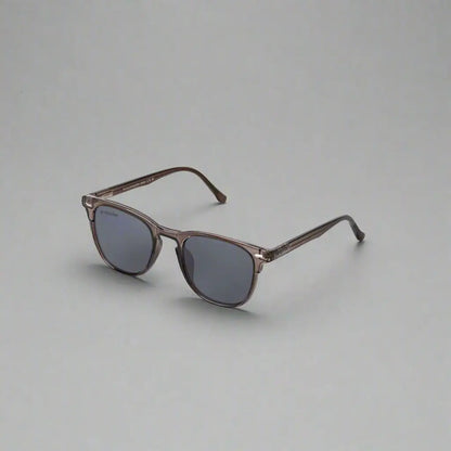 Brown translucent plastic sunglasses with dark lenses from Smooder Sunglasses Sonora_X020