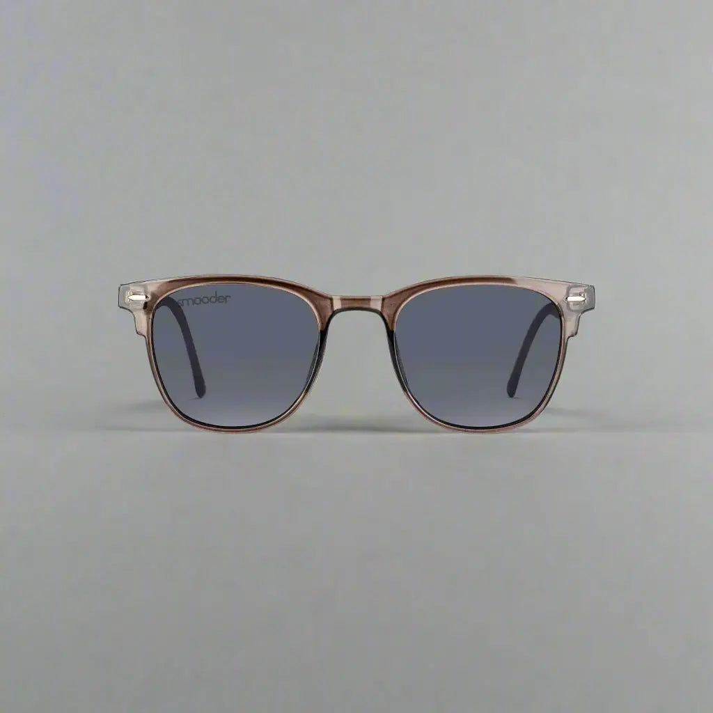 Pink-framed Smooder sunglasses with dark lenses for unisex style and UV protection