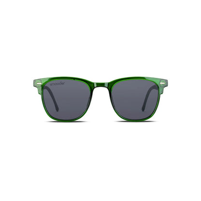 Green-framed Smooder Sunglasses with dark lenses for Unisex style Superior Green Sonora_X023