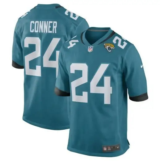 Teal Snoop Conner Jacksonville Jaguars Nike Game Player Jersey featuring number 24