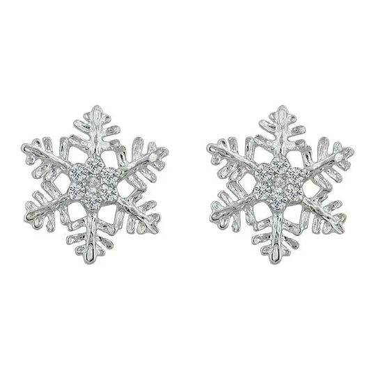 Snowflake Stud Earrings - Earrings