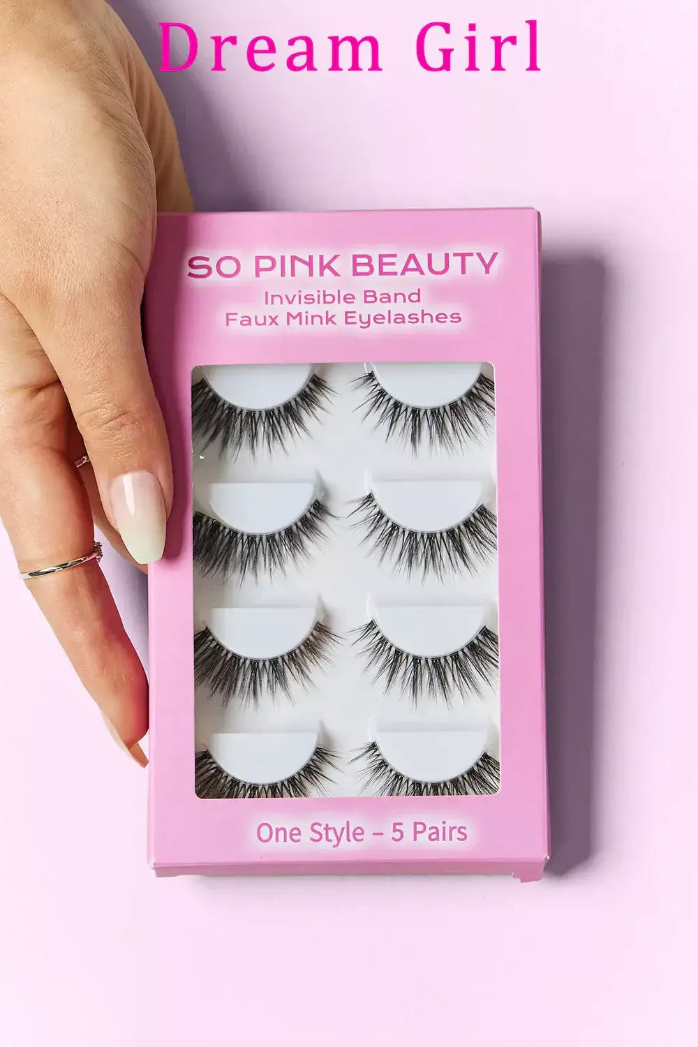 SO PINK BEAUTY Faux Mink Eyelashes 5 Pairs - Dream Girl / One Size