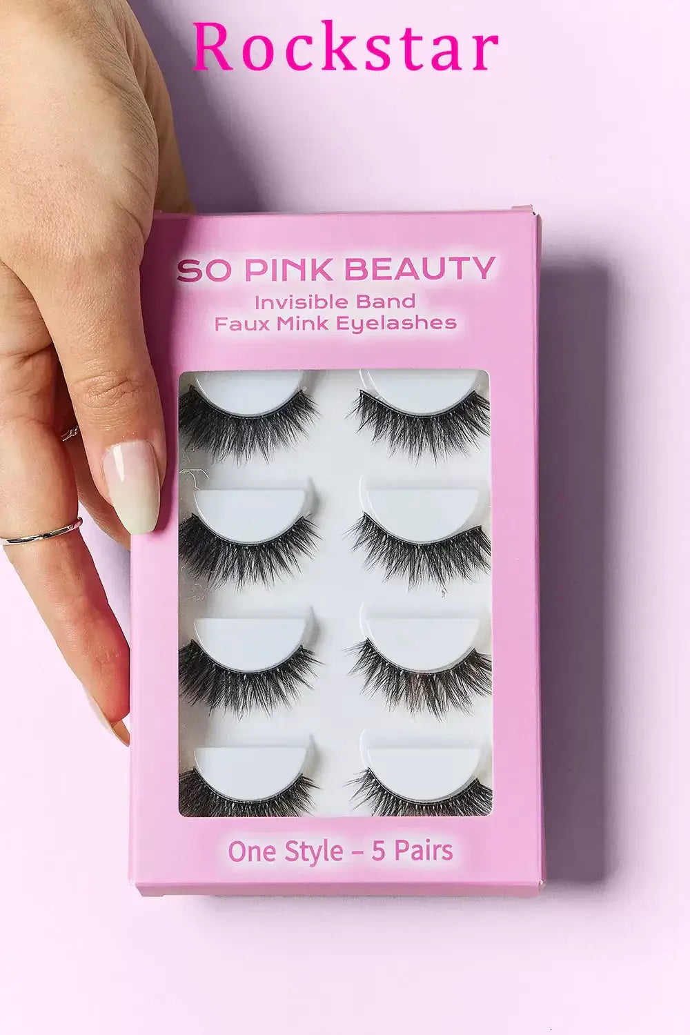 SO PINK BEAUTY Faux Mink Eyelashes 5 Pairs - Rockstar / One Size