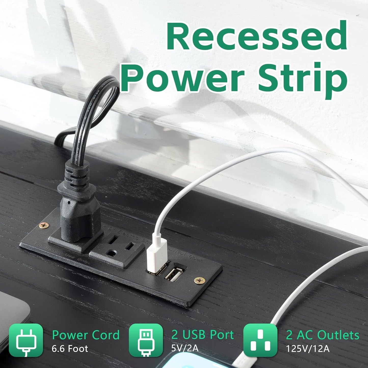 Solid Wood Executive Desk with Drawers and Storage-3