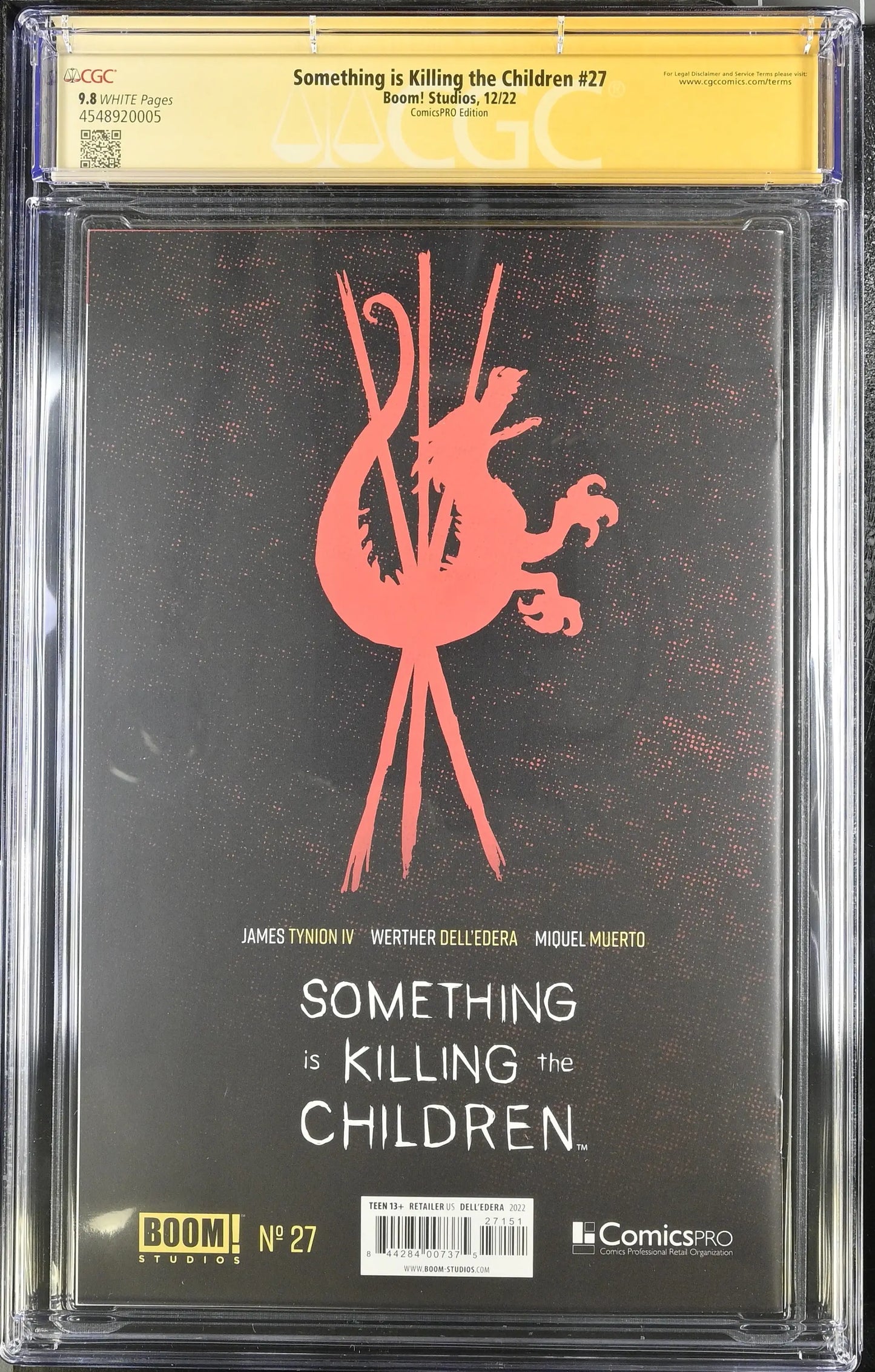 SOMETHING IS KILLING CHILDREN #27 ComicsPro CGC 9.8 Signed Dell’Edera Tynion - Back Issues