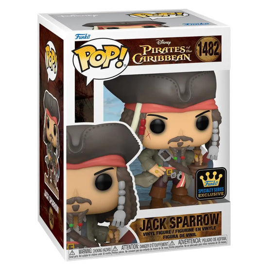 Jack Sparrow Funko Pop figure in box from Specialty Series Pirates of the Caribbean