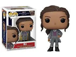 Funko Pop MJ figure from Spider-Man: Far From Home in gray jacket and jeans