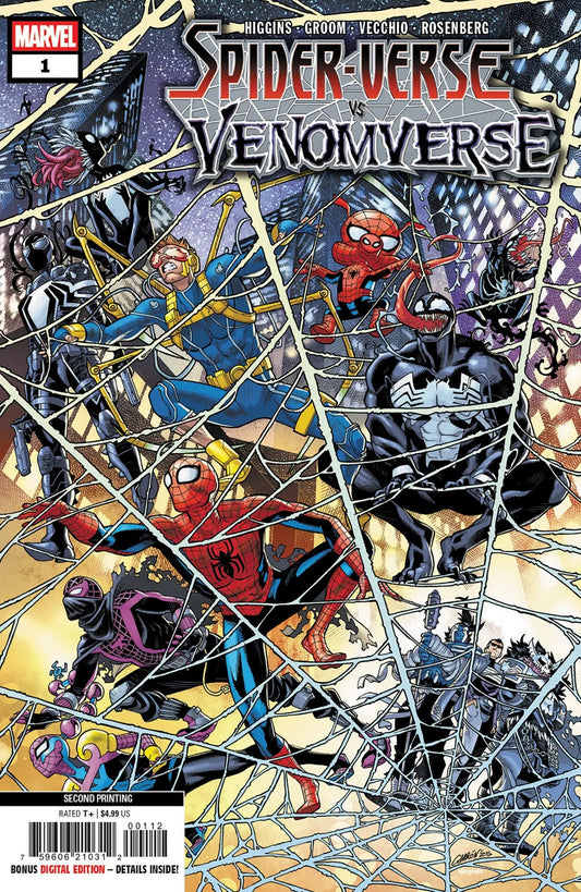 Comic book featuring Spider-Man and Venom by Javier Garron 2nd Print Variant