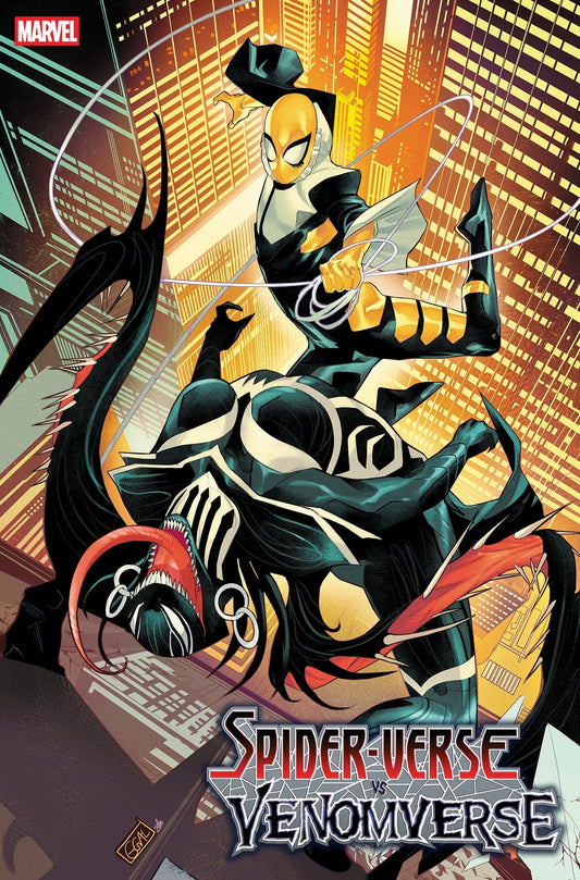 Comic book cover of Spider-Verse vs Venomverse #2 Edwin Galmon Variant featuring dynamic art