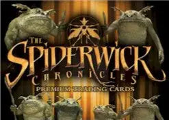 Book cover for The Spiderwick Chronicles on an exclusive promo card with goblin-like creatures