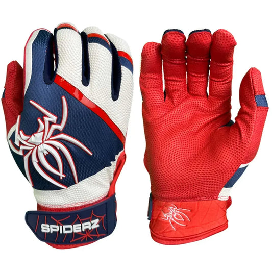 Spiderz Pro batting gloves with spider-themed design for enhanced grip and style