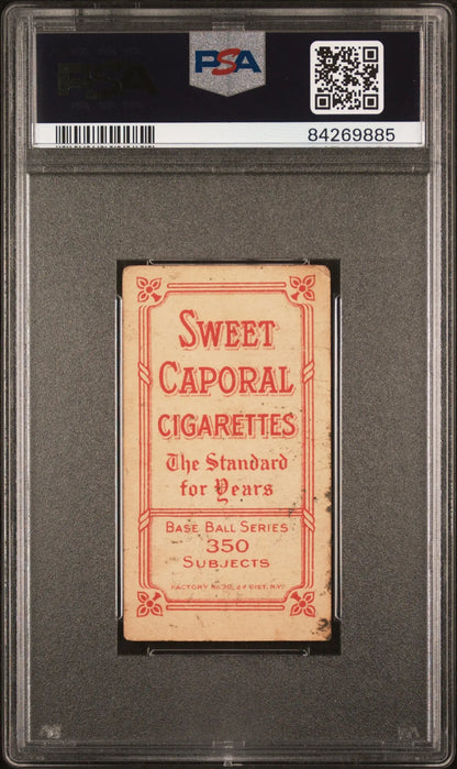 Vintage Sweet Caporal cigarette pack featuring red text, highlighted in T206 Sweet Caporal
