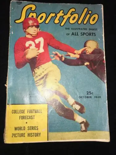 Vintage Sportfolio Illustrated Digest featuring Doak Walker Magazine from 1948