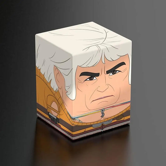 Cartoonish cube with a grumpy face from Squaroe Star Trek TOS Khan product