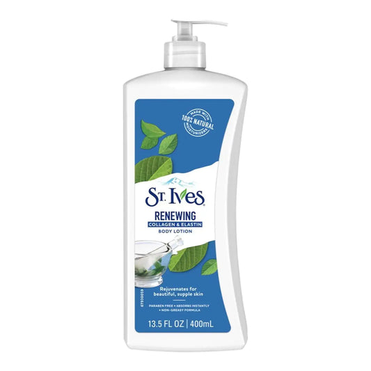 St Ives Renewing Collagen and Elastin Body Lotion with natural moisturizers and soybean oil