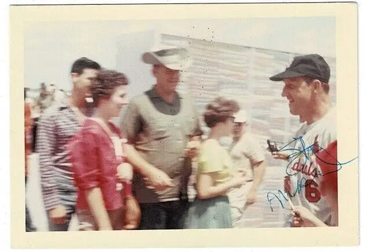 Stan Musial AUTO Cardinals Original Baseball Snapshot Type 1 Picture Signed JSA