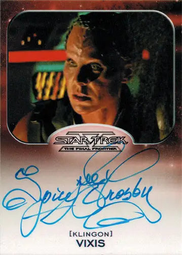 Autographed Star Trek Aliens trading card featuring Spice Williams as Vixis