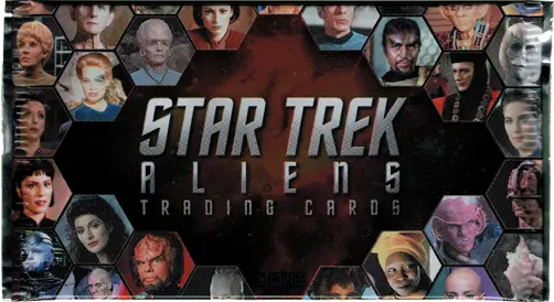 Star Trek Aliens factory sealed pack showcasing character portraits of various alien species