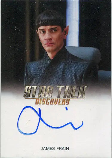 Autographed Star Trek Discovery trading card of James Frain as Sarek character