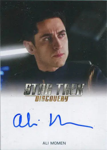 Autographed Star Trek Discovery trading card of Kamran Gant by Ali Momen