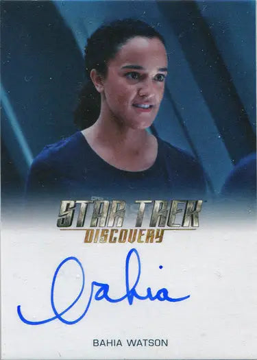 Autographed Star Trek Discovery trading card of Bahia Watson as May Ahearn in uniform