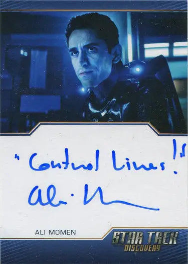 Autographed trading card featuring Ali Momen as K. Gant in Star Trek Discovery Season 2