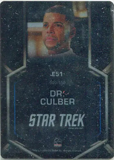 Trading card of Dr. Culber from Star Trek, part of the heroism metal card series