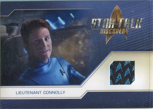 Relic costume card featuring Sean Connolly Affleck from Star Trek: Discovery with fabric swatch