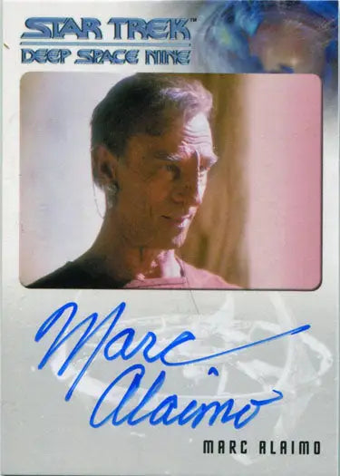 Autographed Star Trek trading card of Marc Alaimo as Anjohl Tennan from DS9