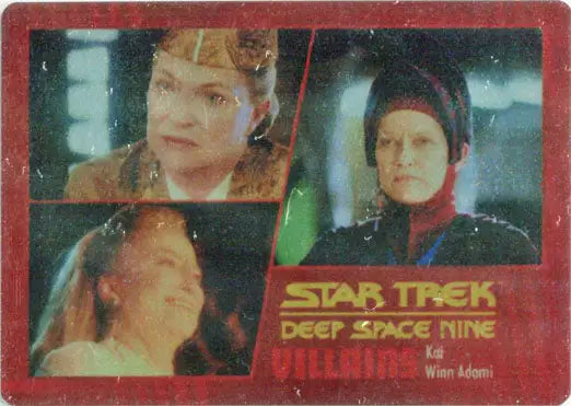 Trading card featuring Star Trek Deep Space Nine villains character portraits