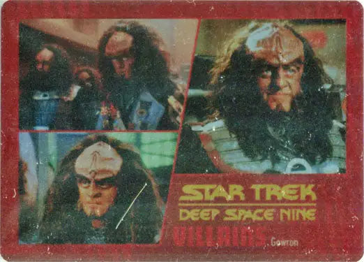 Star Trek trading card featuring Klingon characters from Deep Space Nine Heroes & Villains series