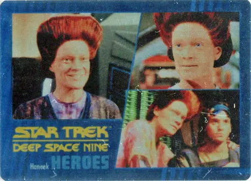 Star Trek DS9 Heroes & Villains Metal Parallel Chase Card showcasing trading cards