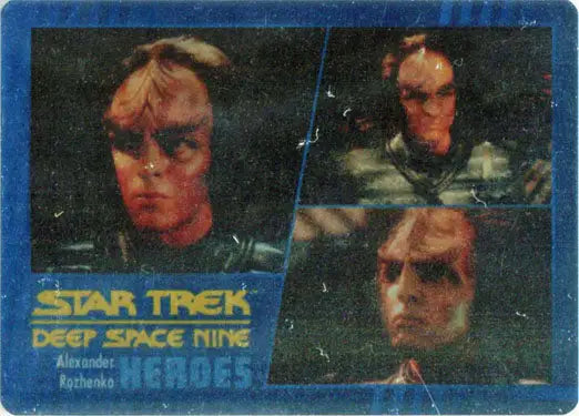 Star Trek Deep Space Nine trading card featuring heroes and villains from the series