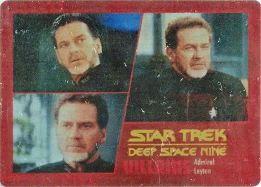 Trading card with headshots of characters from Star Trek: Deep Space Nine