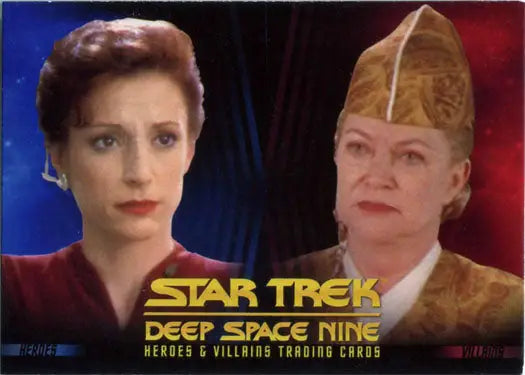 Trading card featuring Star Trek DS9 characters from Trek DS9 Heroes & Villains P2
