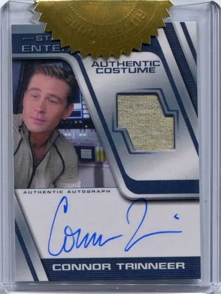 Autographed costume card featuring Connor Trinneer from Star Trek Enterprise trading cards