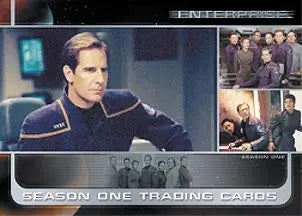 Trading card showcasing scenes from Star Trek: Enterprise Season One promotional card