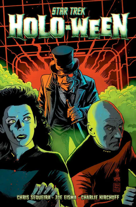 Comic book cover for Star Trek Holo-Ween with spooky character illustrations