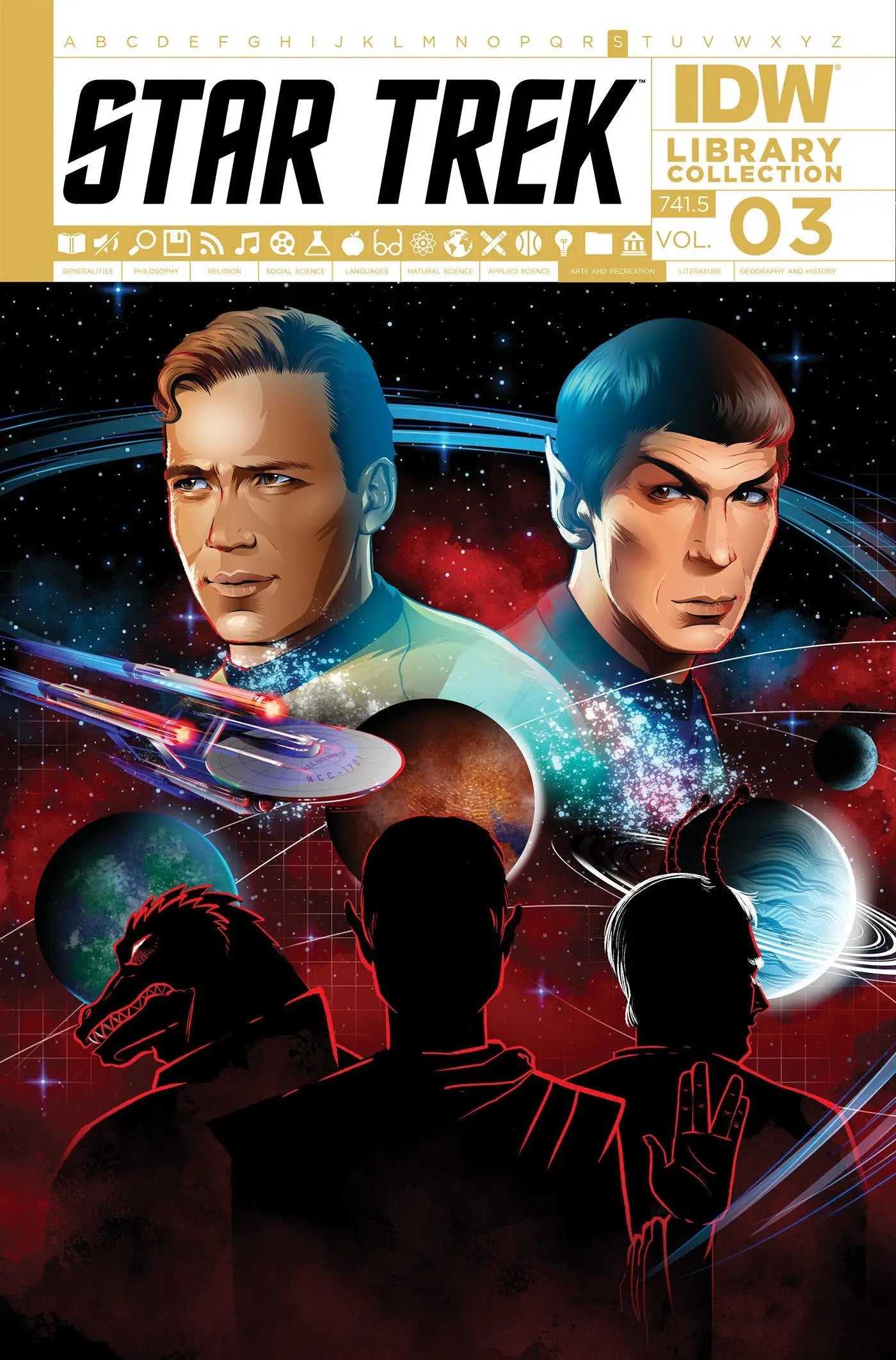 Star Trek Library Collection, Volume 3 cover with starship crew in cosmic setting