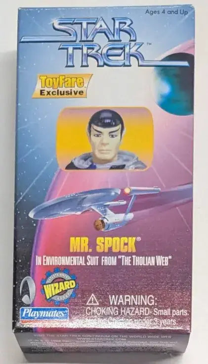 Star Trek Mr Spock in environmental suit action figure in original packaging