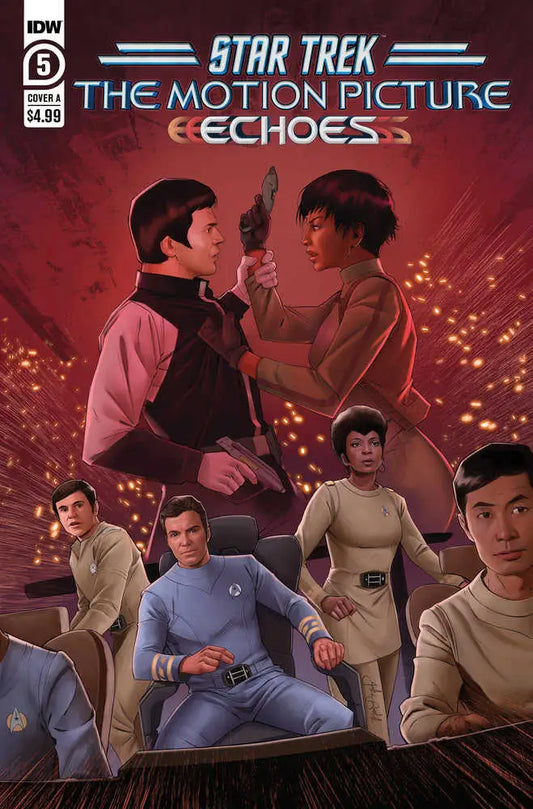 Comic book cover for Star Trek: The Motion Picture - Echoes #5 showcasing crew’s actions