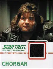 Relic costume card featuring a Klingon character from Star Trek: The Next Generation