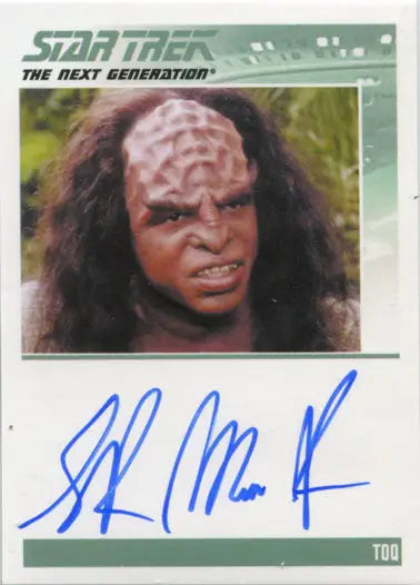 Autograph card of Sterling Macer Jr. as Toq from Star Trek TNG trading cards
