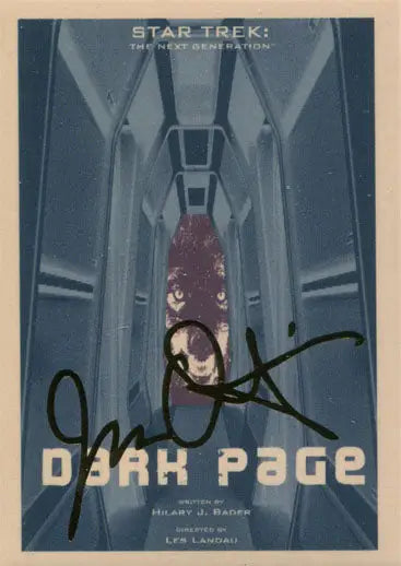 Stylized Star Trek The Next Generation Dark Page poster for trading cards collection