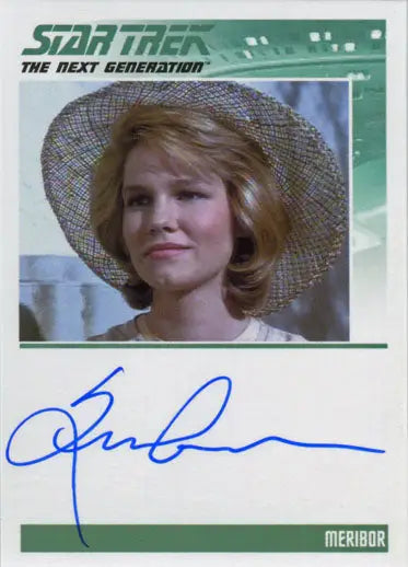 Autographed trading card of Jennifer Nash as Meribor from Star Trek TNG Portfolio Prints S2