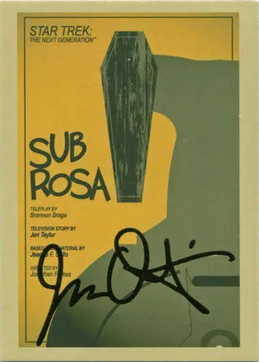 Vintage Star Trek: The Next Generation Sub Rosa poster with gold foil stamped design