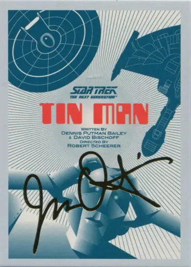 Star Trek TNG Tin Man episode poster with gold foil stamped design in a collectible print