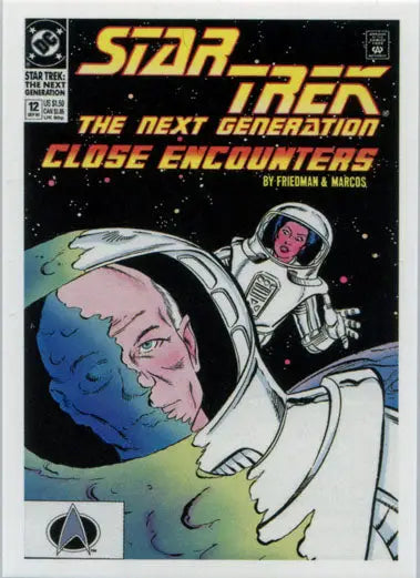 Comic book cover for Star Trek: The Next Generation Close Encounters comic book chase card